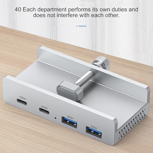 Hub USB à clip vitesse 10 Gbit/s et alimentation 5V Type C pour transfert rapide