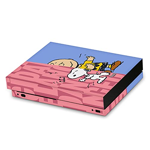 Autocollant Xbox One X Peanuts Snoopy et Charlie Brown Head Case Designs en vinyle pour console