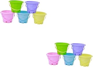 Totority 10 Pçs Barril De Plástico Crianças Playset Brinquedos De Praia Para Crianças Mini Baldes Crianças Balde De Brinquedo Balde De Brinquedo Para Crianças Balde De Castelo De Areia