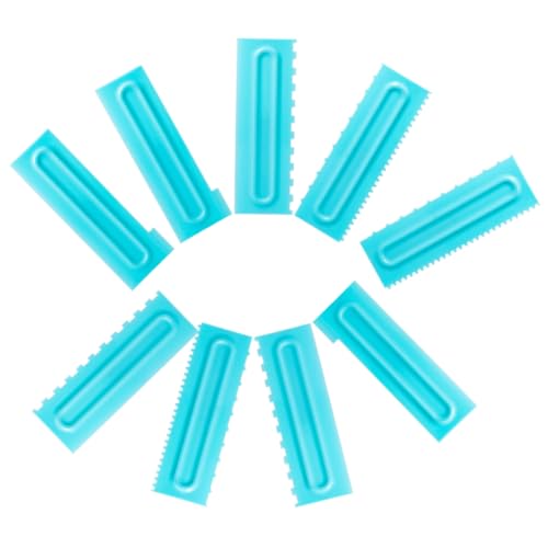 CIYODO 9pièces Lisseur à Glaçage Et Fondant Grattoirs à Gâteau pour Lissage De Crème Outils De Pâtisserie pour Bords De Gâteau Coupe-Bordures Plastique Set De Grattoirs