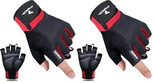 Image of ATERCEL Workout Gloves for Men and Women, Exercise Gloves for Weight Lifting, Cycling, Gym, Training, Breathable and Snug fit