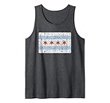 Vintage Chicago Flag Souvenir Gift Tank Top