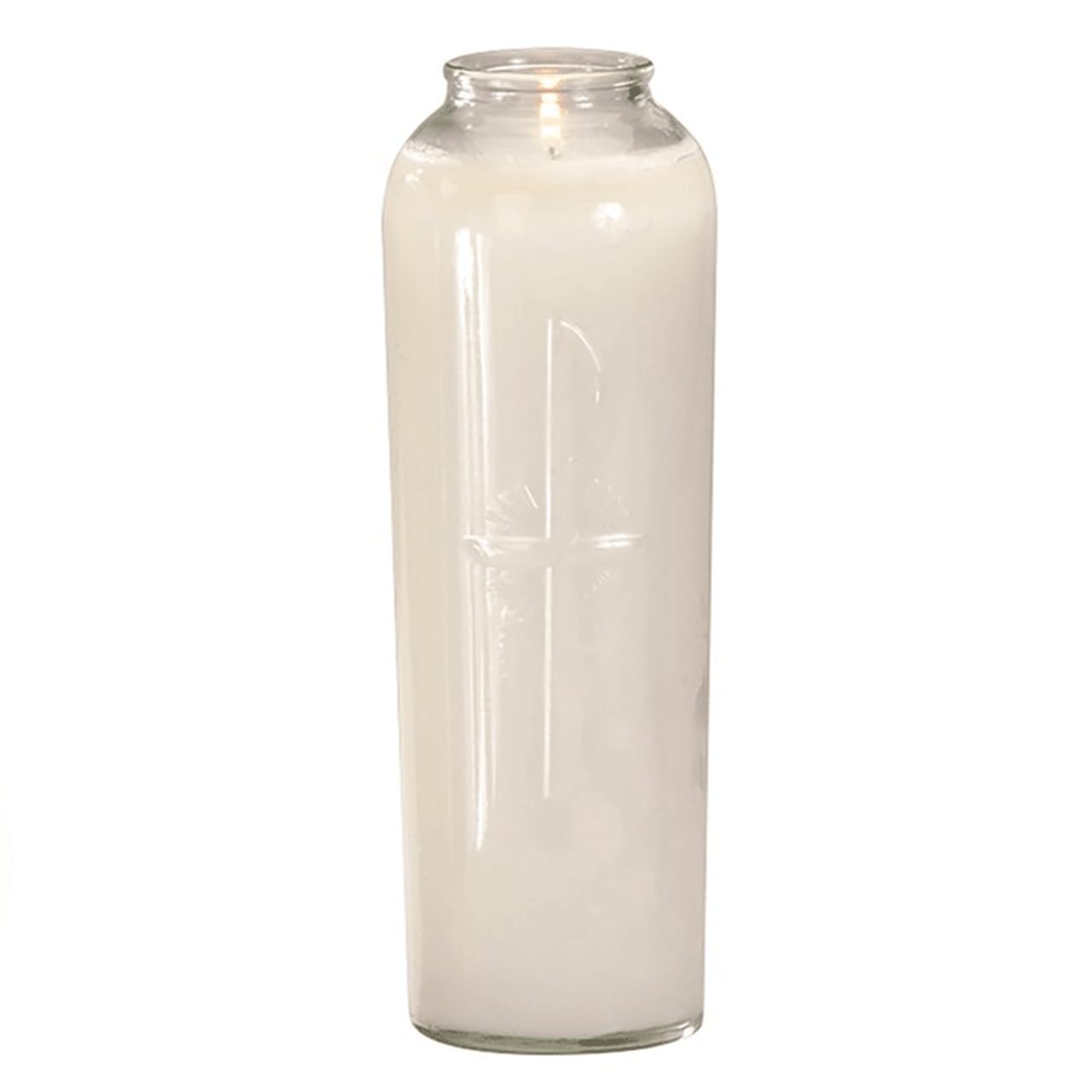 Trinity Church Supply Weekly Polarlite Candle Paraffin Wax Unscent Long Hours Lasting Candle for Baptism First Communion Decoration, Pack of 12