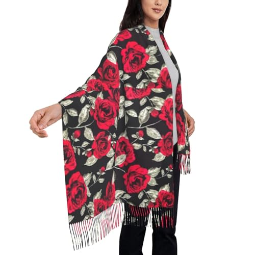 LimPac Red Wine Women Fall Winter Spring Scarf Pashmina Shawls Long Fringed Wraps Large Warm Scarves4