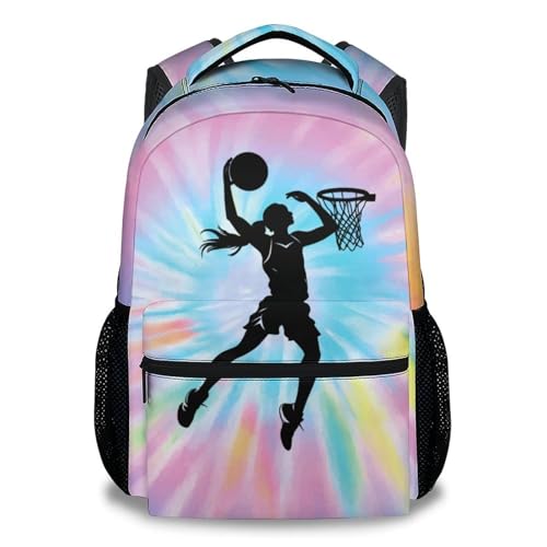 Basketball Backpack for Girls - 17 Inch Pink School Backpacks for Kids - Adjustbale Pretty Basketball Bookbag for Preschool