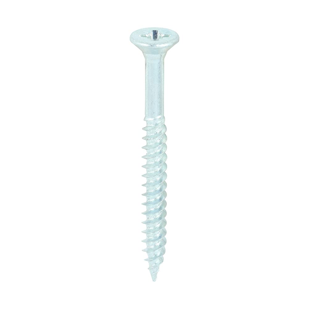 Timco Twin-Threaded Double Countersunk Silver Woodscrews - 8 X 1 3/4 5055017500253
