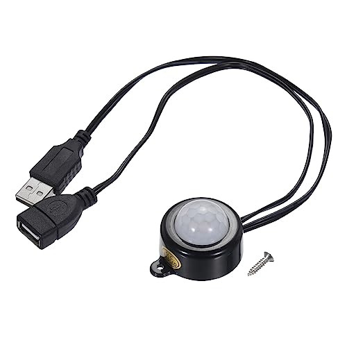 MECCANIXITY DC 5V-24V 5A PIR Motion Activated Sensor Switch with USB Interface Cable for Kitchen...