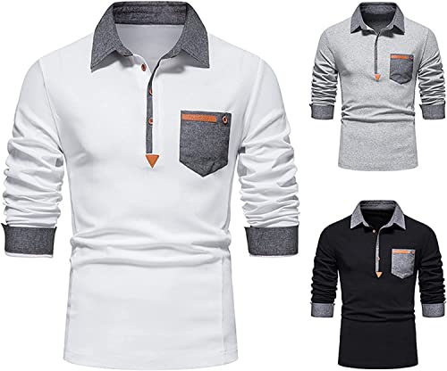 Pull pour homme en coton blanc doté de poches à panneaux contrastés - 5