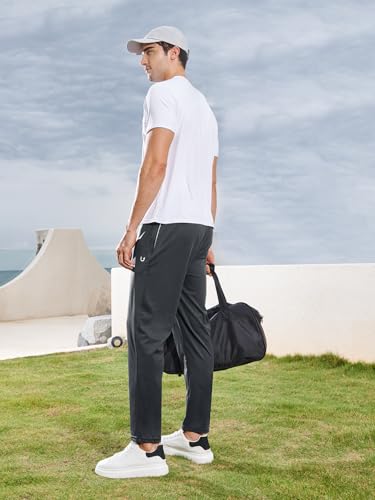 Image of NORTHYARD Men's Joggers Athletic Workout Track Pants Running Gym Training Sweatpants with Zipper Pockets Open Hem
