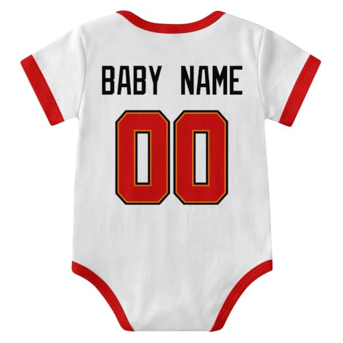 Image of KREDE Baby Clothes Custom Short Sleeves for Baby Boy Gifts | Custom Bodysuit with Number Name Gifts for Baby