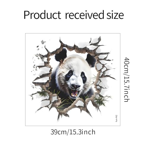 Vinilo decorativo panda 3D pegatina de pared impermeable miniatura 2