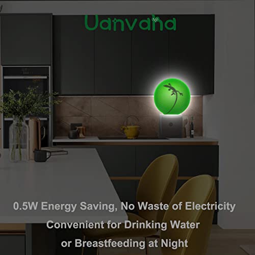 Image of Gecko Lizard Night Lights Plug into Wall Silhouette of Lizard Behind Green Leaf LED Dusk to Dawn Plug-in Nightlight Auto Sensor for Bedroom Bathroom Hallway Living Room
