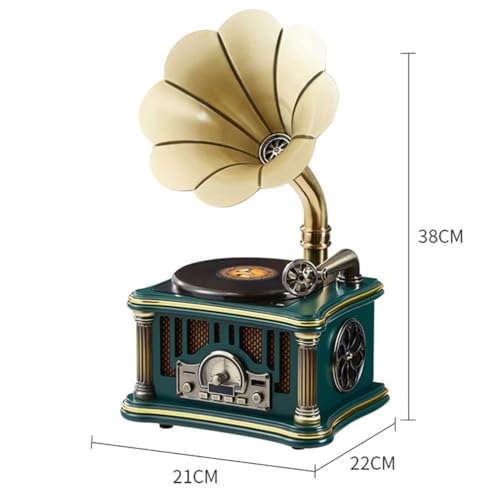 Lecteur de Disque Vinyle Gramophone Vintage Télécommande Port USB et FM - 8
