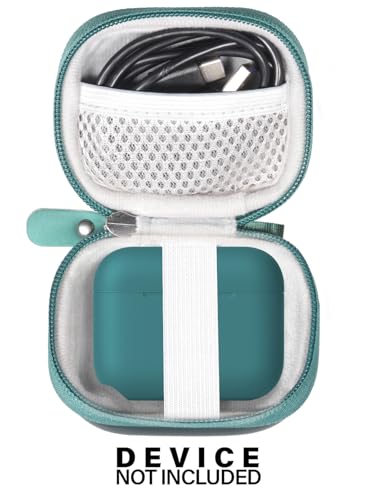Image of Case for Lab Go Pop+, Go Air Pop, Air Tones+ / Tones, JBuds Mini True Wireless Earbuds, Compact Organizer for The Charger case and Charger Cord (Green)