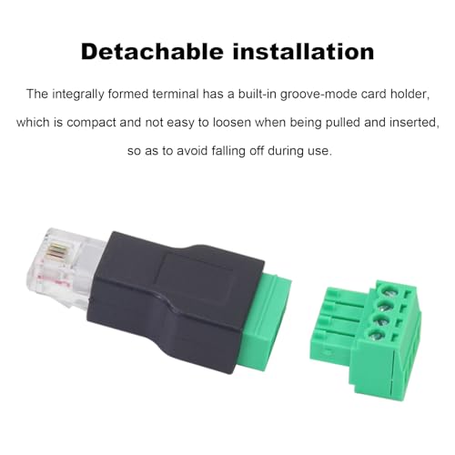 10 adaptadores RJ11 macho a terminal de tornillo 4 pines miniatura 3
