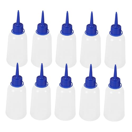 Homoyoyo 10 Piezas botella de plástico puntiaguda electrodomésticos electródomesticos nariz pequeño estrujar botellas de pegamento artesanal con punta fina botella de punta fina el plastico