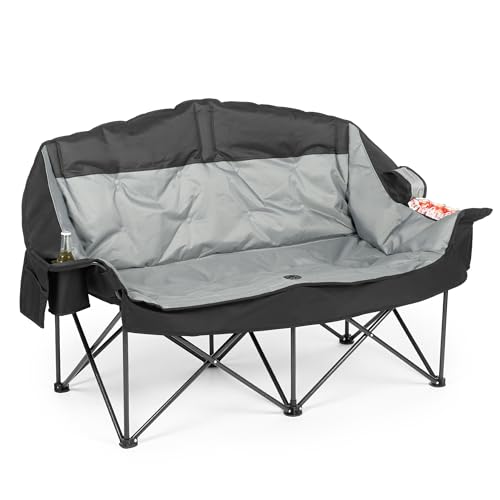 Image of Heavy Duty Double Camping Chair Oversized 2 Person Camp Loveseat