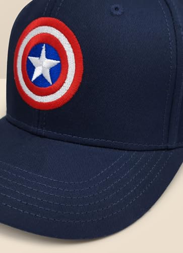 Image of Free Authority Official Marvel Captain America Embroidered Navy Blue Cap for Men & Women | Adjustable Closure