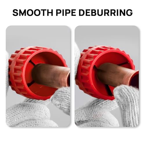 Image of TURBRO HVAC FlaringTool Kit for 1 /4 to 3 /4in Pipes, 45 Degree Eccentric Cone Type, 2 Flaring Splints, Single Flaring Tool with a Pipe Cutter and Deburring Reamer, for Copper and Aluminum Pipes