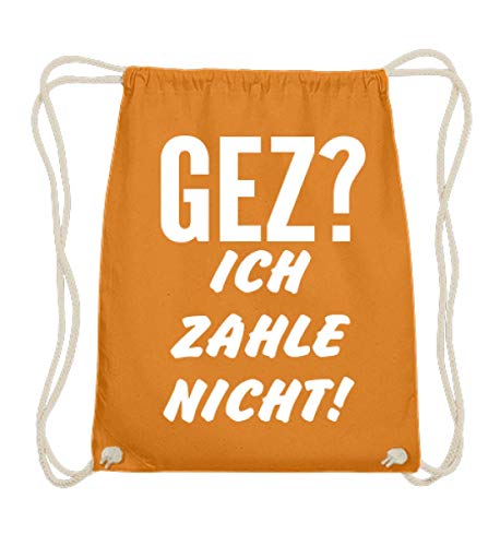 Gez Ich zahle nicht collier réglable 37cm-46cm en coton doux orange
