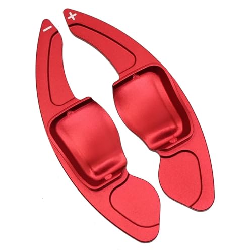 Compatible With For Gran For Lavida 2013-2016 ステアリングホイール アルミ合金 パドルエクステンション シフトカバー 自動車アクセサリー パドルシフター(Red)