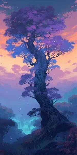 Broderie Diamond Painting Strass Arbre Abstrait Grand Format Toile