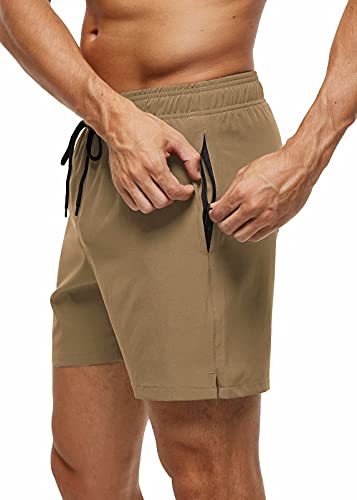 Image of Tyhengta Men's Swim Trunks Quick Dry Beach Shorts with Zipper Pockets and Mesh Lining