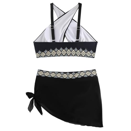 Ensemble bikini tankini taille haute deux pièces imprimé floral