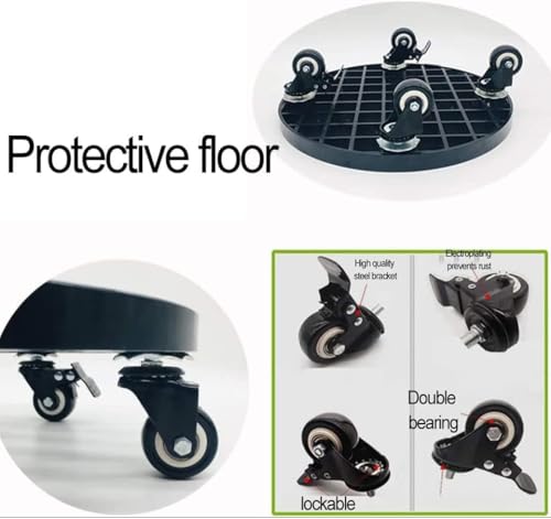Chariot roulant robuste avec roulettes pour grands pots de fleurs, capacité de 200 kg et support de chariot