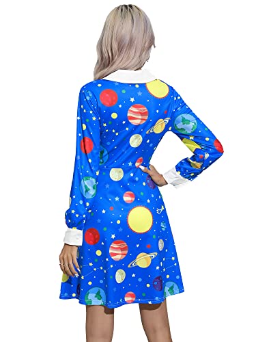 Disfraz Mujer Azul Planeta Talla X-Large miniatura 2