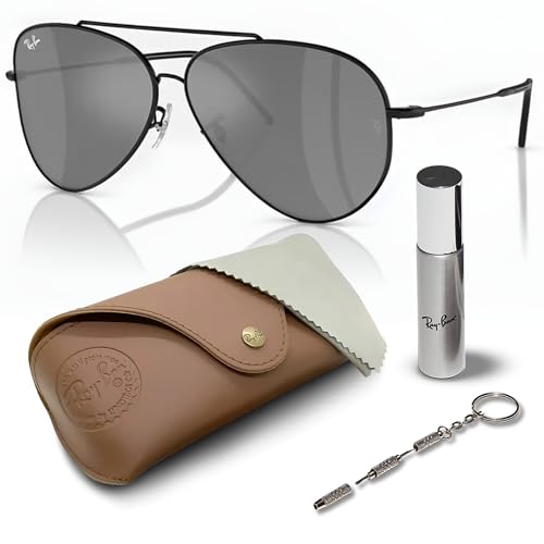 Ray-Ban RBR0101S AVIATOR REVERSE Pilot Shaped Sunglasses for Men & Women with Official RAYBAN Eyewear Kit