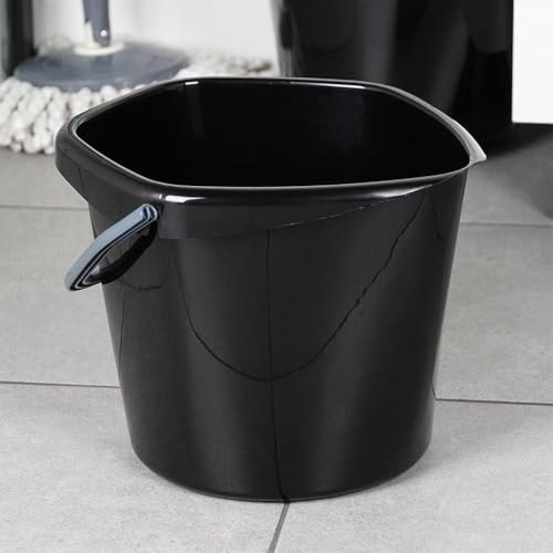 Eimer Putzeimer Kunststoff-Eimer Plastikeimer schwarz 10 L