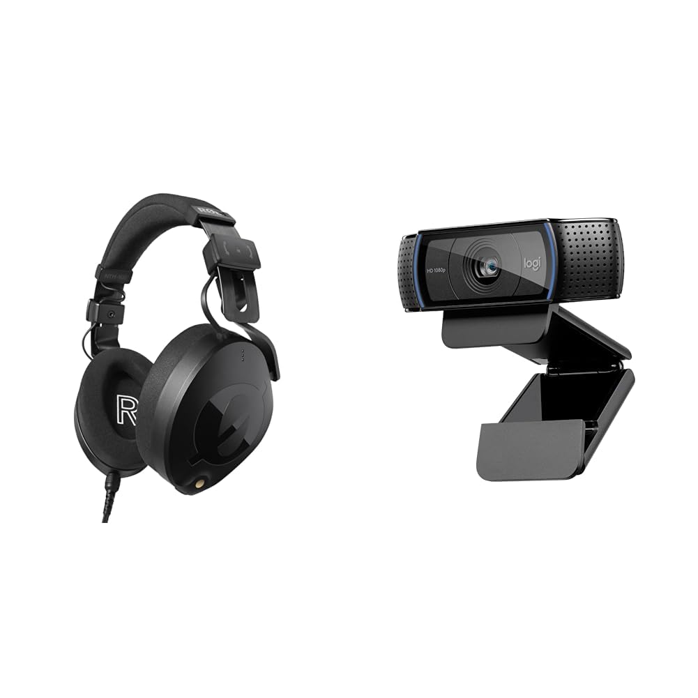 RØDE NTH-100 Professionelle Over-Ear-Kopfhörer & Logitech C920 HD PRO Webcam, Full-HD 1080p, 78° Sichtfeld, Autofokus