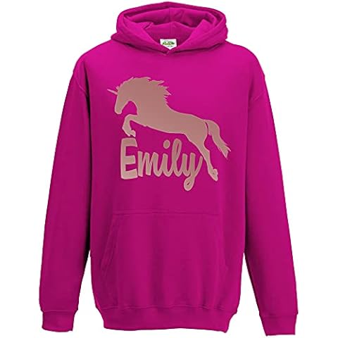 Custom Name Unicorn Hoodie for Girls Cover