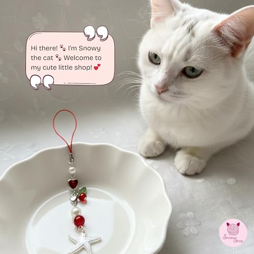 Image of SNOWY SHOP Korean Silver Bow Phone Charm - Cute Heart & Starfish Pendant | Aesthetic Korean Mobile Chain, Bag Hanging & Keychain Jewelry for Girls & Women