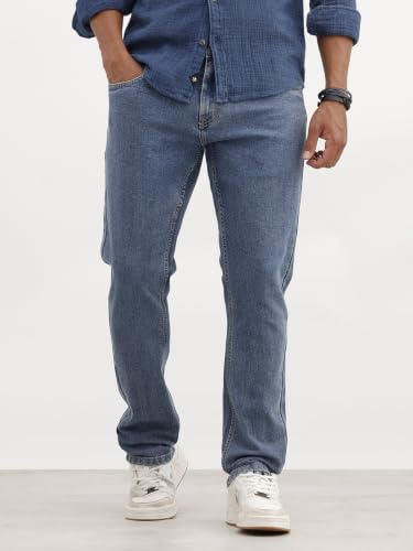 Image of WROGN Men's Slim Fit Jeans | Mid Rise | Jeans for Man