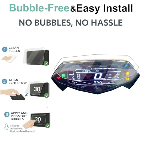 Image of Wisely |Pack 2| Premium Screen Guard for Bajaj Pulsar N150 N160 N250 Facelift 2024 Bike - TFT Display Digital Meter Protector - HD Clear, Full Cover - Easy Installation Kit - Motorcycle Accessories