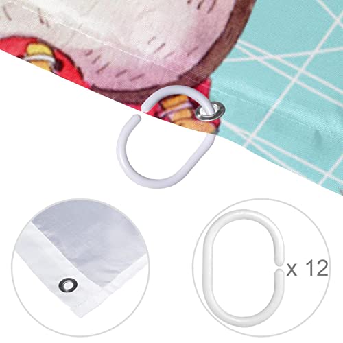 Rideau de douche pingouin imperméable pour stopper les éclaboussures - 5