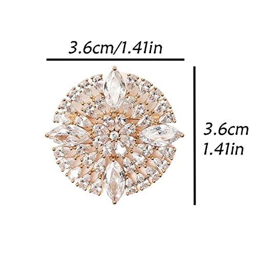 Broche ronde pour décoration de décolleté et accessoires de mode