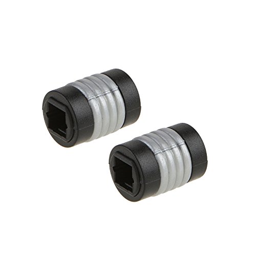 CableCreation [2-Pack] Optical Toslink Female to Toslink Female Extention Cable Coupler Connector Adapter, Black