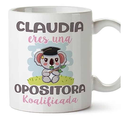 MUGFFINS Tazas Personalizadas para OPOSITORA - En Español - Koalificados Personalizados - 11 oz / 330 ml - Regalo Personalizable original y divertido