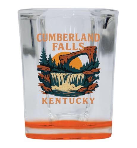 Vaso shot cuadrado base naranja 2 oz Souvenir