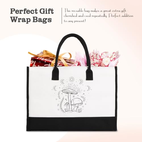 Hihealer Beach Tote Bag for Women—Canvas Tote Bag Witchy Gifts for Women, Travel Handbag Birthday Gifts for Mom Friend3