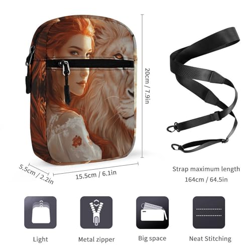 Beauty And Lion Mini Crossbody Bag Anti-Theft Side Shoulder Bags Messenger Bag Unisex2
