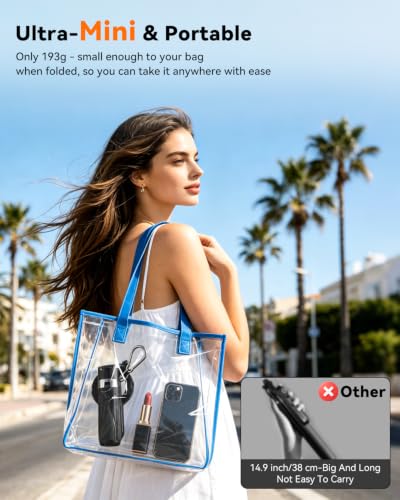 CloudValley Magnetic Mini Selfie Stick Tripod, 4-in-1 Pocket Size Phone Tripod with 360° Rotation, Choice Rechargeable Bluetooth Remote, Foldable Handle Grip, Compatible with MagSafe iPhone - image 4