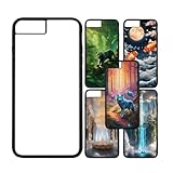 5x innosub Sublimation Blank Cases For Apple iPhone 7 PLUS-Rubber-Black-Blank Dye Case+inserts for dye Sublimation phone cover/ Blank Printable case, Made by INNOSUB USA