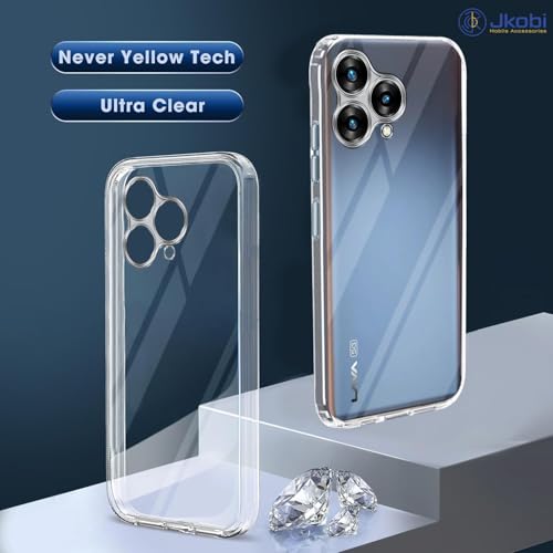 Image of COVERBLACK Soft Rubber Silicon Clear Back Cover Compatible Model for Lava Blaze Curve 5G - Transparent