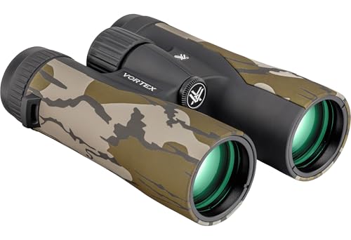 Image of Vortex Crossfire HD 10x42 Binoculars (Mossy Oak Bottomland) - HD Optical System, Tripod Adaptable, Rubber Armor, Waterproof, Fogproof, Shockproof, Included GlassPak - Unlimited, Unconditional Warranty