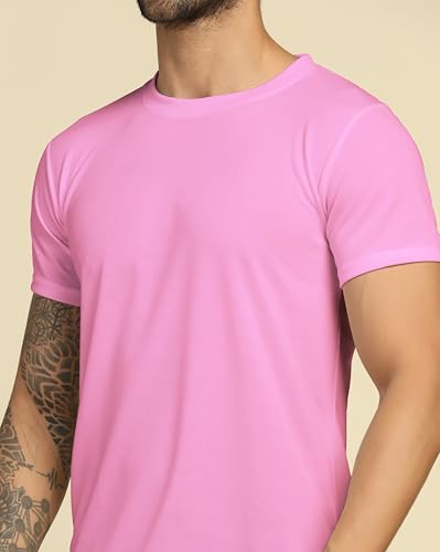 Image of VastraVibes Cotton Regular Fit T-Shirt Round Neck Casual Mens Plain Tshirt