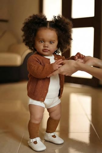Muñeca Reborn Grande 26 Pulgadas Realista Afroamericana miniatura 2